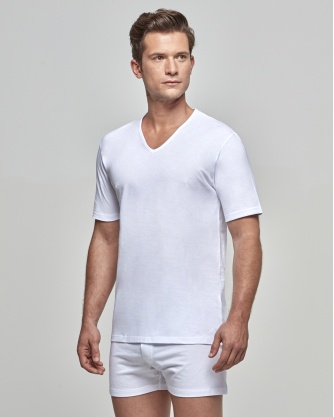 V-neck T-shirt Pure Cotton V-neck T-shirt Pure Cotton
